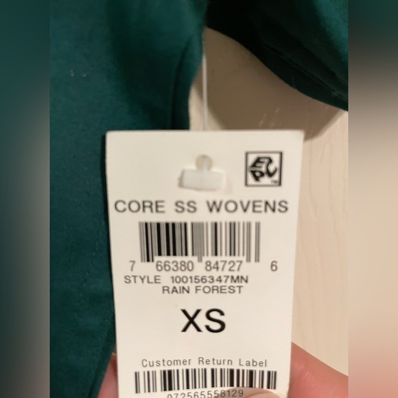 INC International Concepts Men Rainforest Green XS Shortsleeve Buttondown Shirt - Picture 3 of 3